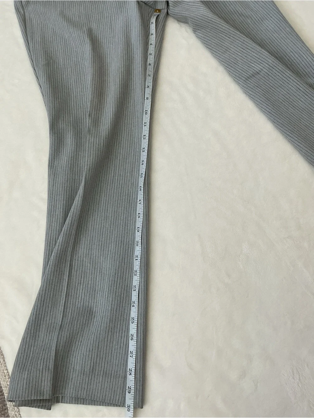 Express Gray Ribbed Boot-Cut Pants - Picture 4 of 7